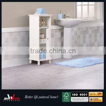 Hot sale and high quality white floor bathrrom cabinet