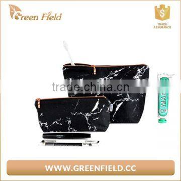 Fashion Washable Kraft Paper Marble Cosmetic Bag Travel Plain Toiletry Makeup Bag for Women photo-5