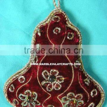 Zari Embroidery Christmas Bell