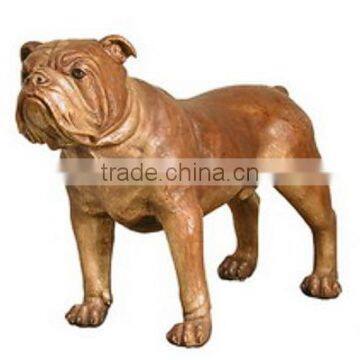 High quality life size animal sculpture Bronze Bulldog Statue