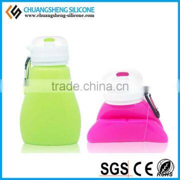 Sports required water bottle, silicone folding bottle, pocket bottle