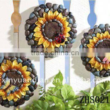Set Of 3 Sunflower Hanging Garden Decor With Butterfly, Ladybug, And Dragonfly