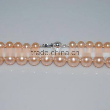AAA 8-9mm Pink Freshwater Pearl Necklace photo-3