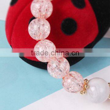 Gold Rhinestone Star Charms Crystal Bead Bracelet