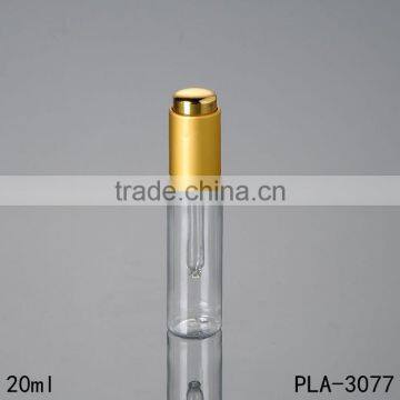 20ml clear small empty plastic bottle aluminum or plastic cap small plastic bottle