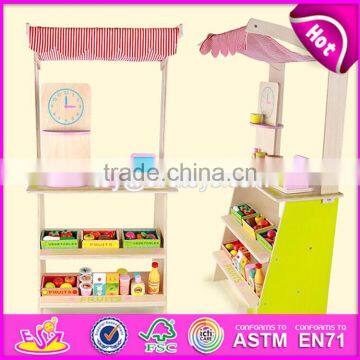 2017 New Design Funny Pretend Play Wooden Kids Play Supermarket W10A061 photo-2