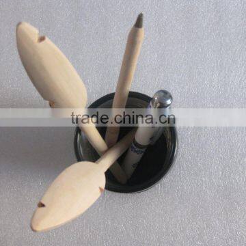 Leaf Shape Head Wood Pen/pencil photo-4