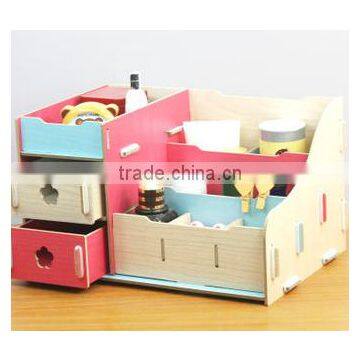 wooden pen holder cosmetic craft box