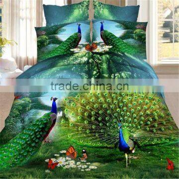 Have a good night 2016 new product 3d bedding set queen size peacock designer bedclothes duvet cover bed sheet pillowcases.