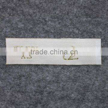 Custom Personalized Quality Gold Thread Clothing Woven Labels photo-3