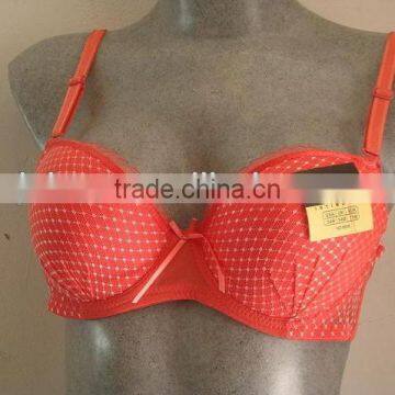 Woman tartan design print sexy bra