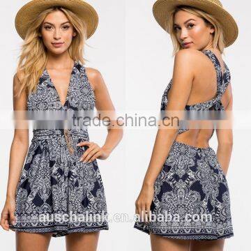 2016 Best Selling Boho Blues Girls Fashion Romper OEM Service photo-6