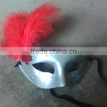 red feathered venetian party mask for sale