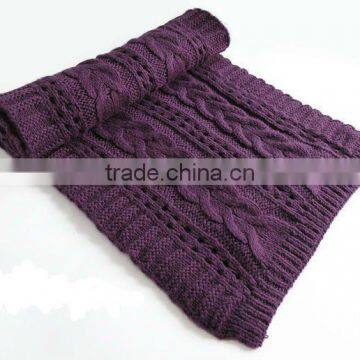 Women Winter Heavy Knit Long Scarf photo-6