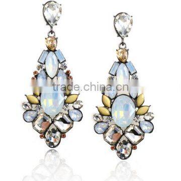 Handmade Colorful Mix Bling Crystal Rhinestone Pendant Earrings New Designs Crystal Stud Earrings for Young Lady photo-3