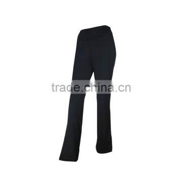 Wholesal Black High Waist Yoga Pants/Flare Yoga Pants /Cheap Capris Pants photo-3