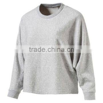 Women Custom Black Fleece Bat Wing Crew Neck Hooded Sweatshirt photo-2