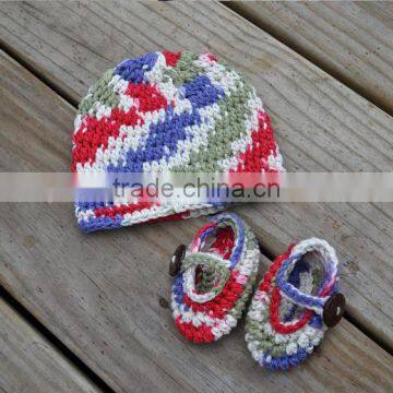 Hot Sale Autumn Winter Baby Toddler Crochet Wool Shoes Set Cute Style Infant Hand Knit Shoes photo-6