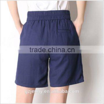 Basic Fresh Blue Casual Dame Bermuda Hose Women Shorts photo-2