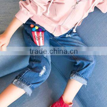 Zm35707a Wholesale New Model Girls Jeans Pants Trousers photo-3