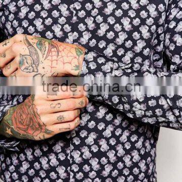 Shirt With Roses Print in Skinny Fit photo-3