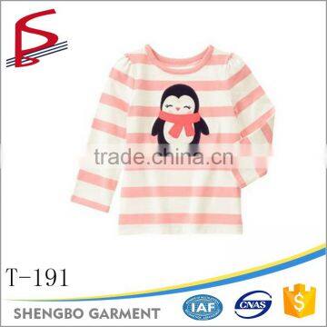 Printed Cute Animal Cartoon 100% Cotton Summer Children t Shirt