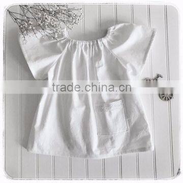 Boutique Long Sleeve Shirts Wholesale Tshirt Cotton Off-white Baby Girl T-shirt