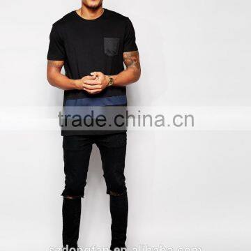 Man Wear Mesh Pocket Longline T Shirt New Style Tshirt Casual Top Cothes Men 2017 Mens T-shirts Tee photo-4