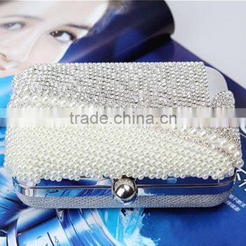 Luxury Crystal Evening Clutch Bag Elegant Women Clutch Handbag Lady Wedding Wallet Party Pearl Clutch Bag photo-5
