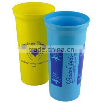 USA Made 32 oz Jumbo Stadium Cup With Flared Drinking Lip - heavier and stronger than most stadium cups and comes with your logo