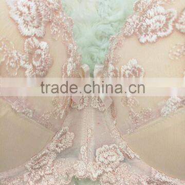 Comfortable Latest Design Embroidered Lace Bra Panty Set photo-3