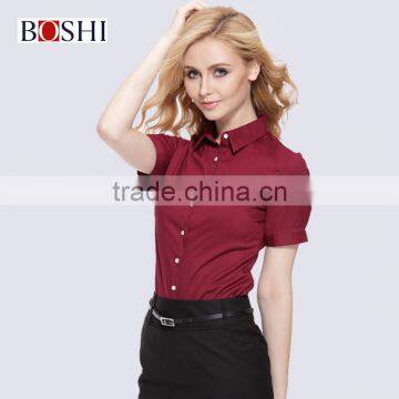 Ladies Bright Color Formal Shirt Women's Clothing Summer photo-2