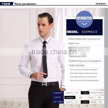 New Design Men's Long Sleeve Business Shirt Of Good Price (DSHM013) photo-4