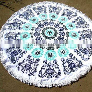 Walson Wholesale Drop Shipping Terry Velour 150cm Round Beach Towel Throw Blanket Belize photo-3