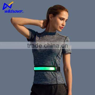 Hot sale outdoor sports LED flashing waist sweat belt