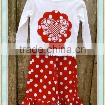 2017 boutique clothing valentines day boutique sets boutique girl clothing