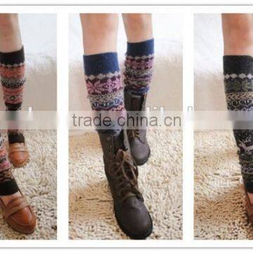 2014 Fashion Accessories Snowflake Christmas Knit Leg Warmers photo-3