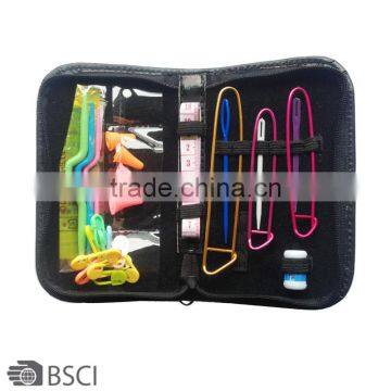 D&D knitting tool knitting set PU zipper pouch knitting accessories kits with yarn needles/stich holders/lock pin makers