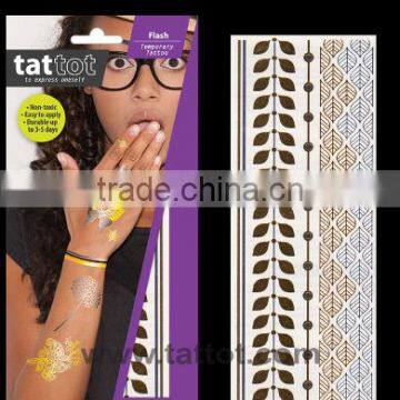 Flash Adult Temporary Tattoo OEM water transfer printing sticker