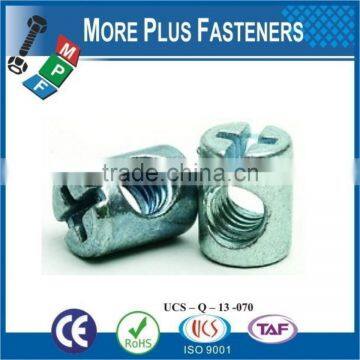 Made in Taiwan Solid Brass Stainless Steel Zinc Plated Cross Dowel Barrel Nut photo-5