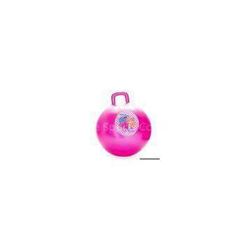 Waterproof Purple Pink Exercise Yoga Ball / Handle Ball For Amusement Park