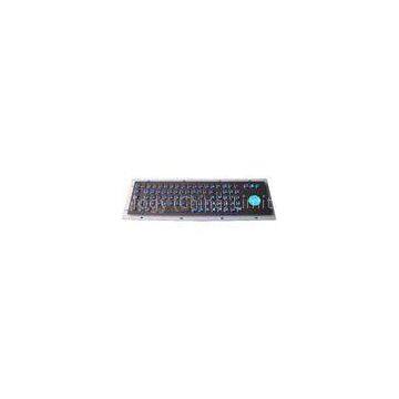 IP65 dynamic waterproof metal industrial backlit PC keyboard with mechanical optical laser trackball