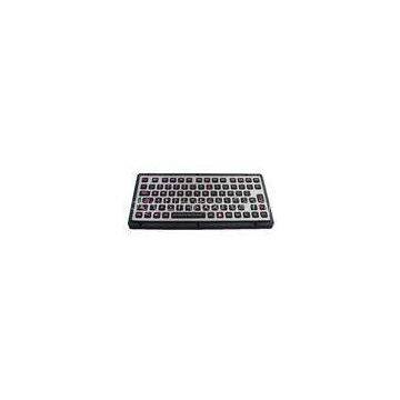 Electroplated titanium black rear panel mounted keyboard with Linux , Unix , Mac OSX