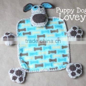 Hand Knitting Kits Fleece Puppy Dog Lovey Blanket Crochet Pattern