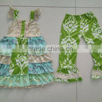 Lovely Kids Floral Polka Dots Custom Girls Wholesale Sets photo-5