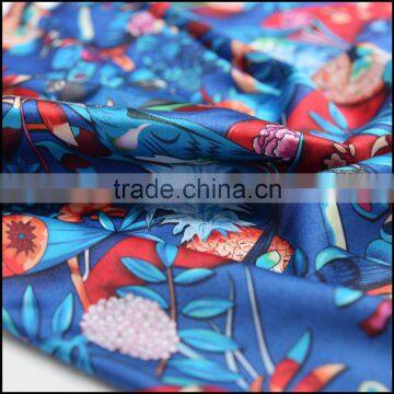 Digital Printed 16mm Elasticity Satin Silk Fabric For Lady Garment