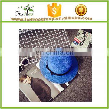 fashion wholesale flat top cheap mens straw boater hat