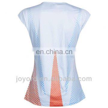 Customized coolmax fashion women running shirt