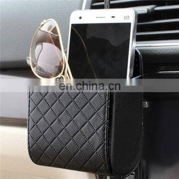 Car Mobile Phone Bag Car Auto Outlet Air Vent Trash Case Mobile Phone Holder Bag Pouch