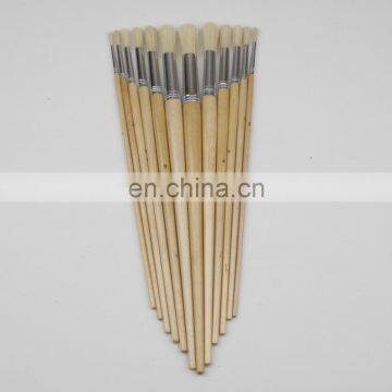 #1~#12 Artist Long Natural Wood Handle Round Bristle Brush